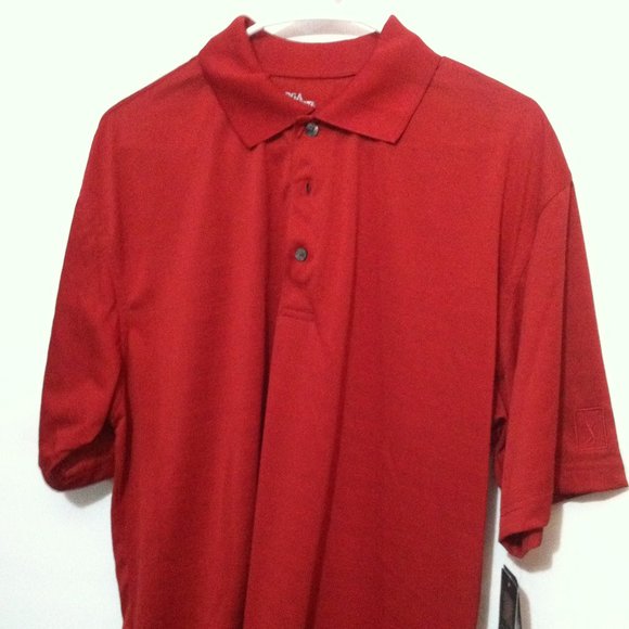 Mens PGA Tour L Polo Shirt Short Sleeve - Picture 2 of 7